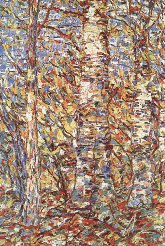 Christian Rohlfs Birch wood china oil painting image